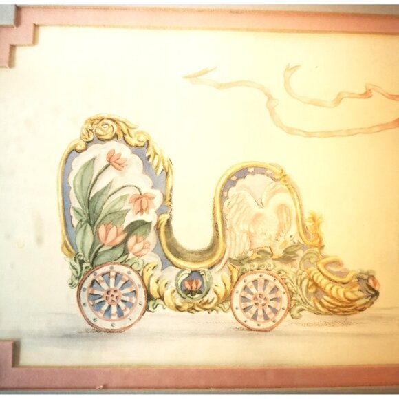 Art Prints Vintage Judy F  Faucher Carousel Horse Carriage Prints  1990 Signed - Picture 2 of 16